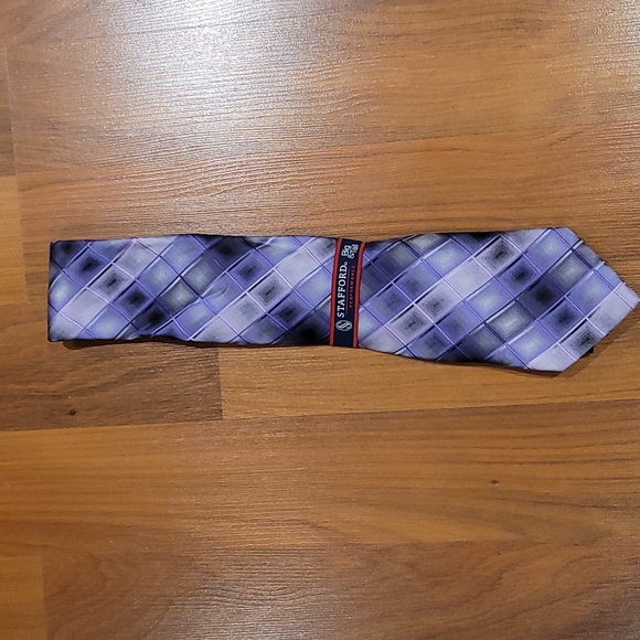 Stafford Big &Tall mixed purple tie - Picture 1 of 5